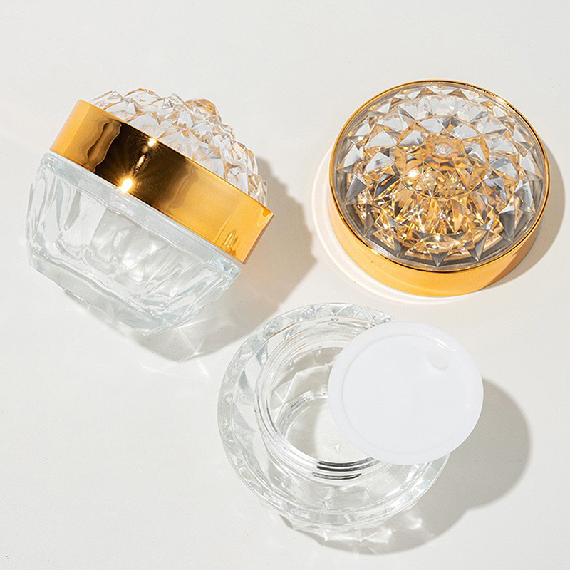 Luxury Skincare Samples - Frasco de creme facial de vidro