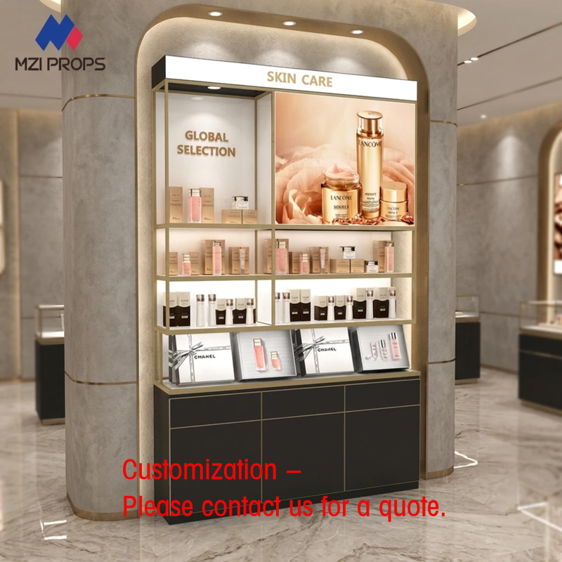 Luxury Skincare Shop - Expositor de Cosméticos Personalizado de Luxo