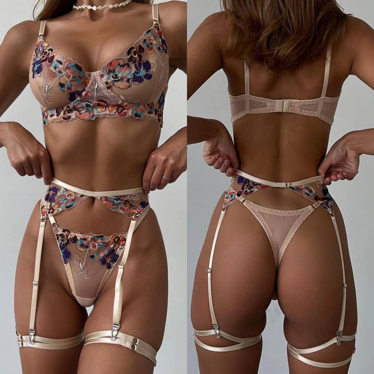 Ultra Luxury Skincare - Krasapt luxo bordado lingerie transparente 4
