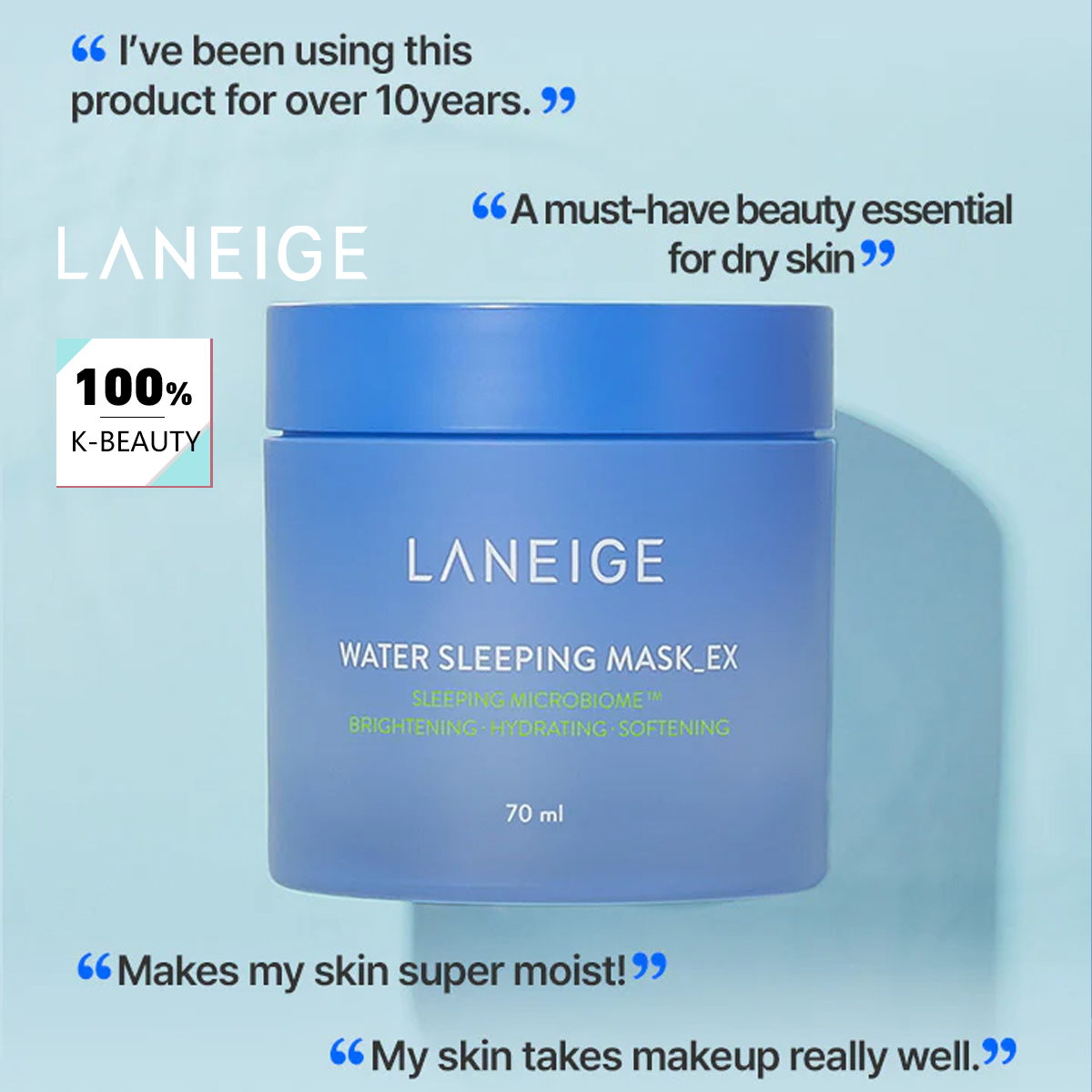 Luxury Skincare Korea - Máscara Hidratante Noturna LANEIGE 70ml, Hidratação