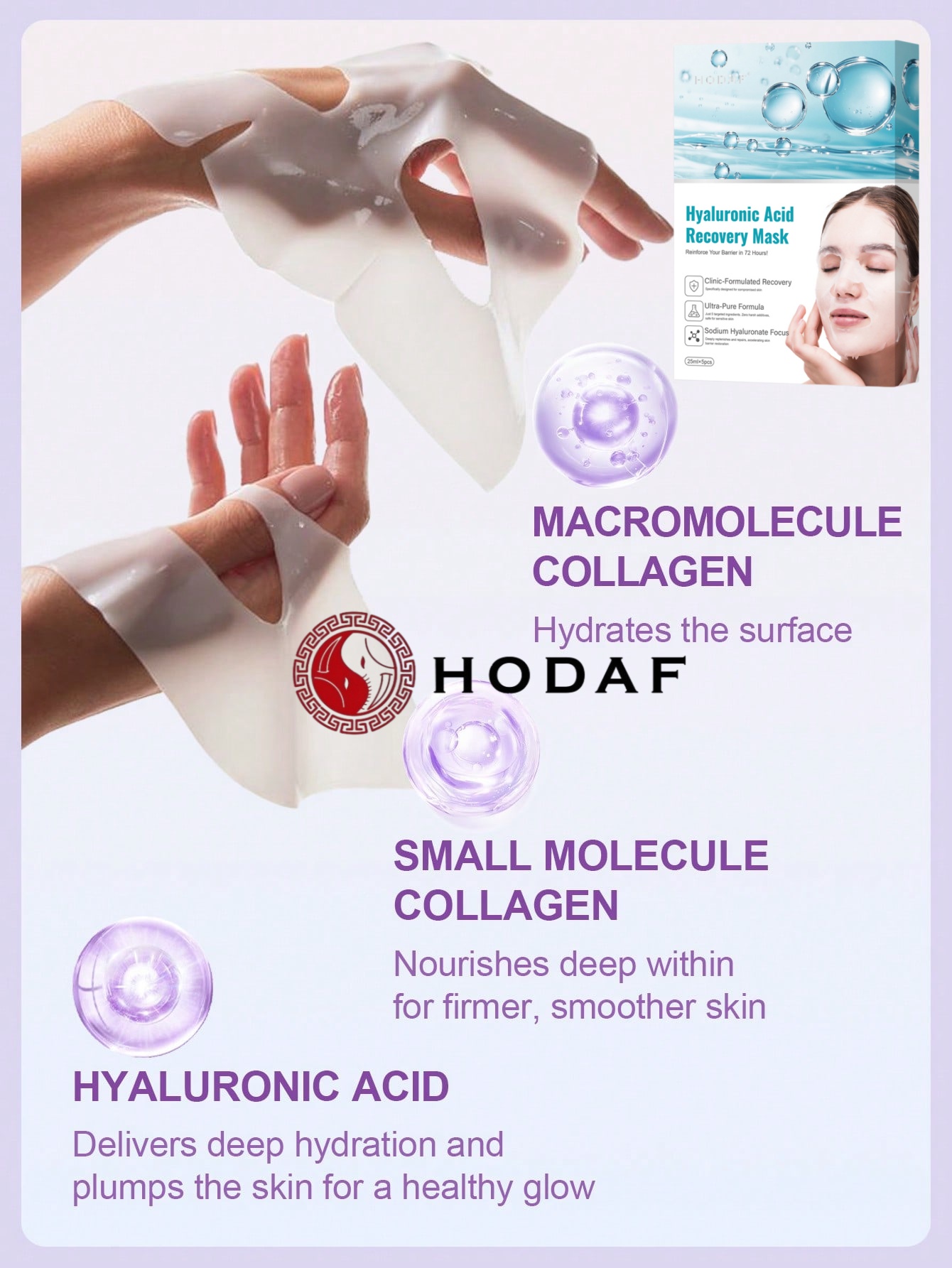 HODAF 5 unidades Máscara Facia - Luxury Skincare Shop avaliação e preço