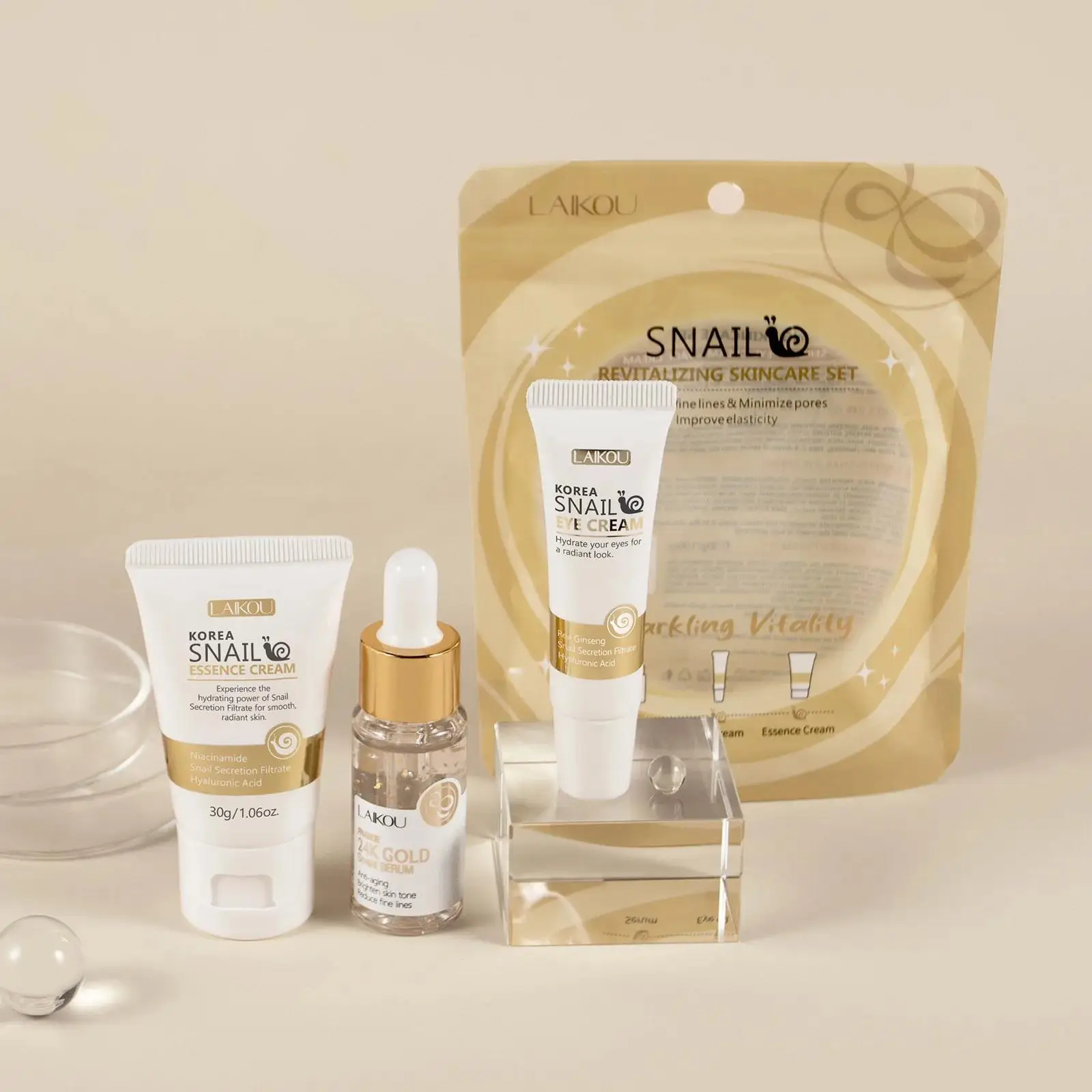 24k ouro caracol reparação sor - Luxury Skincare China avaliação e preço