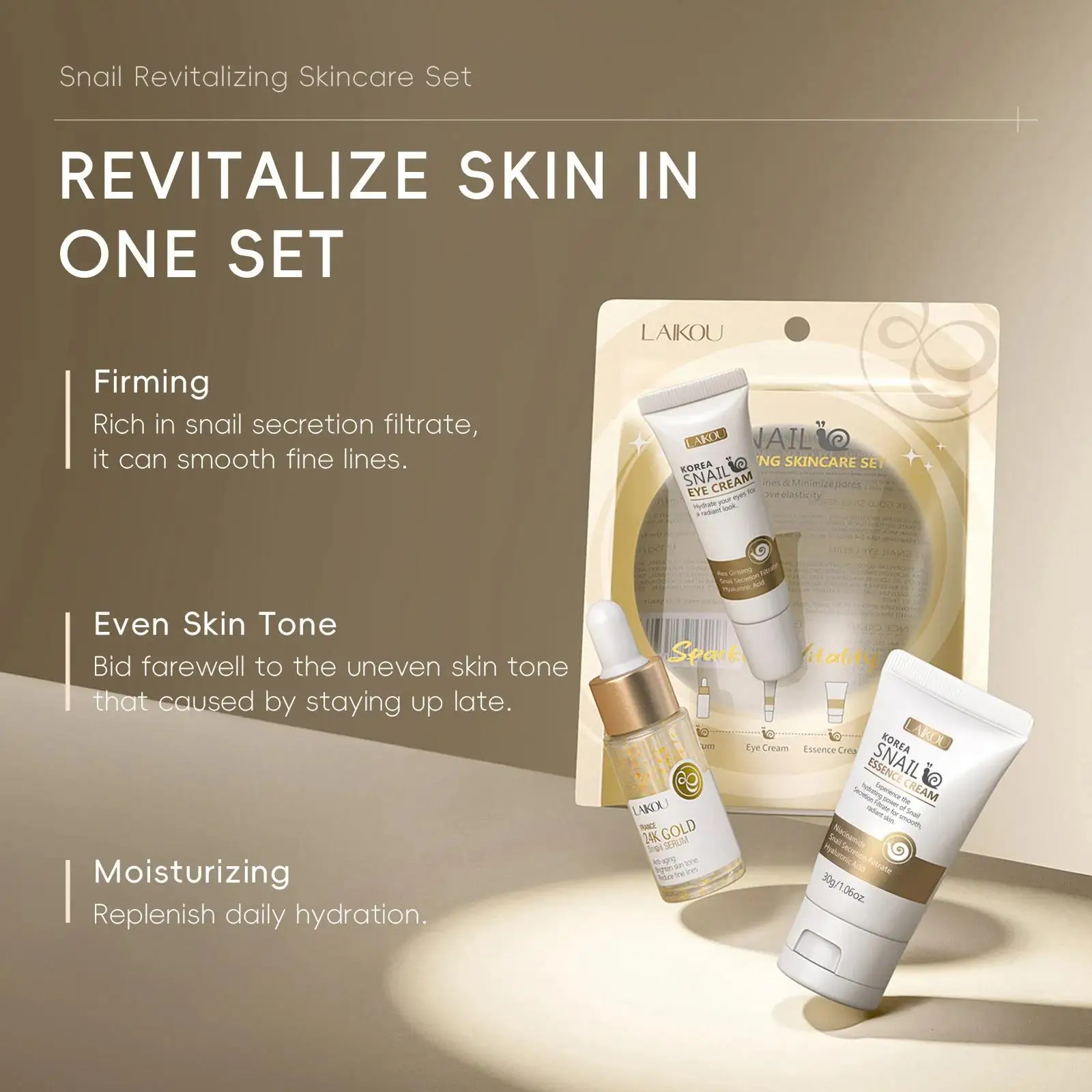 24k ouro caracol reparação sor - Luxury Skincare China avaliação e preço